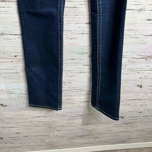 TRUE RELIGION Billy Super T Low Rise Boot Straight Leg Size 27 Sparkly silver - Picture 3 of 10